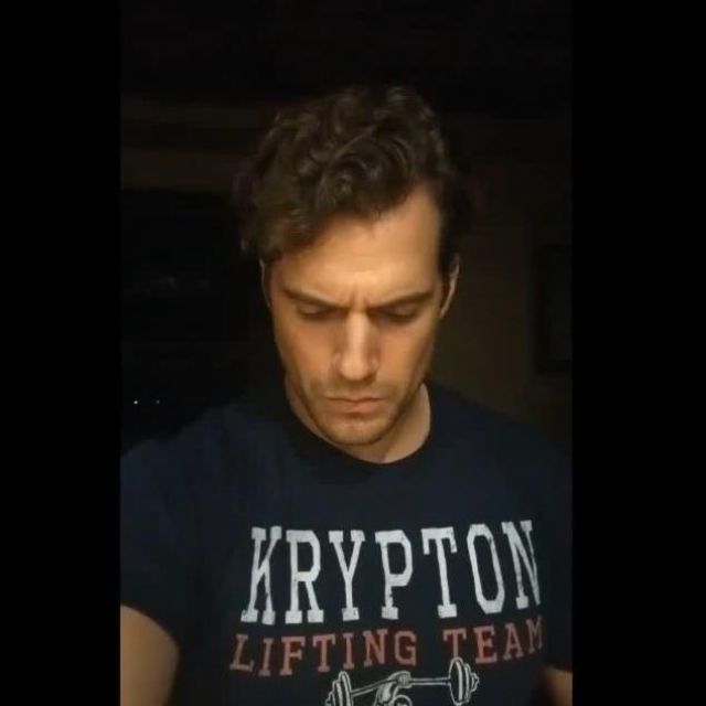 Henry Cavill's Superman Krypton Lifting Team T-shirt seen on @henrycavill Instagram account