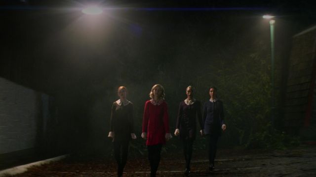 The black stockings and Agatha (Adeline Rudolph) in Chilling Adventures of Sabrina S01E02