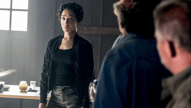 Military printed jeans worn by Tulip O'Hare (Ruth Negga) as seen in Preacher S02E07