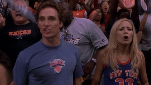 Le t-shirt des New York Knicks porté par Benjamin Barry (Matthew McConaughey) dans Comment se faire larguer en 10 leçons