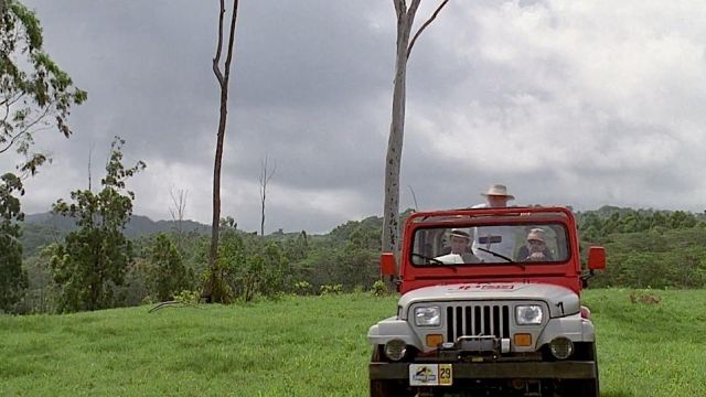 La plaque d'immatriculation de la Jeep de John Hammond (Richard Attenborough) dans Jurassic Park
