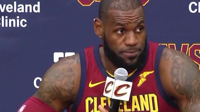 The red channel Nike LeBron James in the clip Nothin New 21 Savage