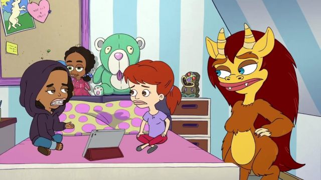 The replica of the Hormone Monsters in the series Big Mouth (S02)