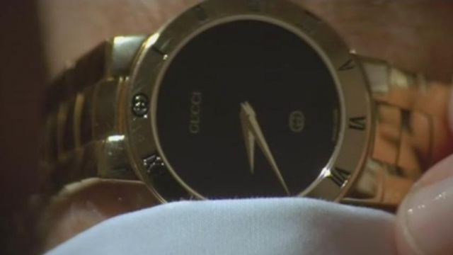 The Gucci watch 3300 M range by Winston Wolfe (Harvey Keitel) in Pulp Fiction