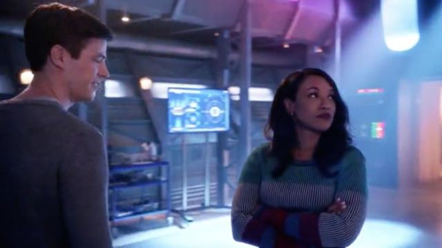 The sweater Diane von Furstenberg worn by Iris West (Candice Patton) in Flash S05E01