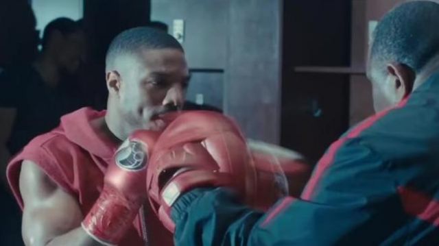 The boxing gloves red Grant Adonis Johnson (Michael B. Jordan) in Creed II