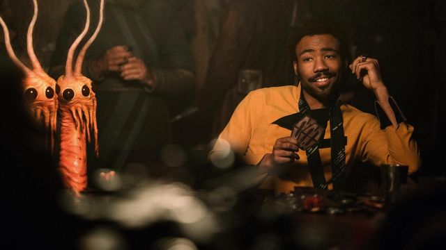 The replica of the costume of Lando Calrissian (Donald Glover) in Solo : A Star Wars Story