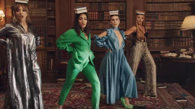 Black platform boots of Jesy Nelson in the music video "Little Mix - Woman Like Me" ft. Nicki Minaj