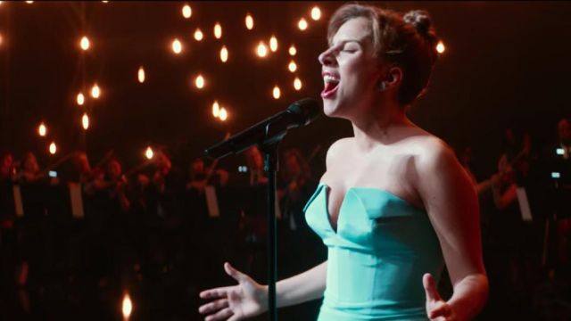 Ally's (Lady Gaga) turquoise dress as seen in A Star Is Born
