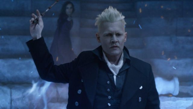 The magic wand of Gellert Grindelwald (Johnny Depp) in The Fantastic Animals : The crimes of Grindelwald