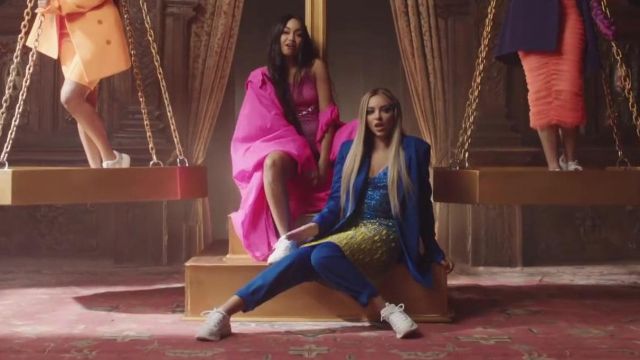 Little Mix wear bizarre outfits to film video for Woman Like Me in London