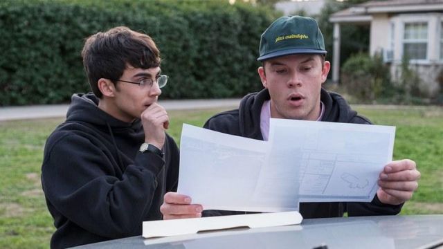 Green Hat with Yellow Ukrainian Text worn by Dylan Maxwell (Jimmy Tatro) as seen in American Vandal S01E03