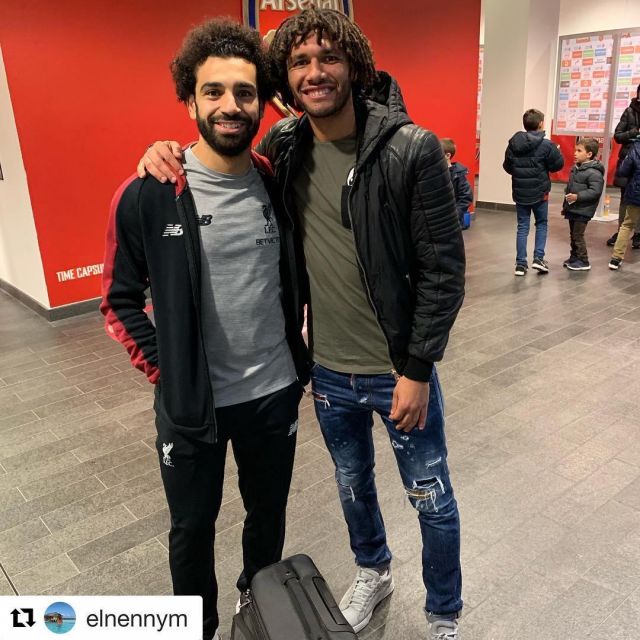 The gray t-shirt, New Balance, L. F. C. Liverpool worn by Mohamed Salah on  his account Instagram @mosalah | Spotern
