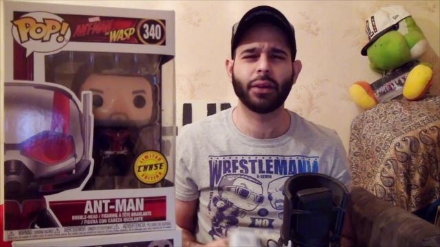 The funko pop Ant man in Ant man and the Wasp wrestling club in the video My Collection: 50 Funko Pop! (WWE, DBZ, GoT, Marvel, Friends, etc...)
