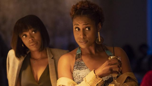 Tweed Halter Bustier Top by Tome worn by Issa Dee (Issa Rae) in Insecure (S03E03)