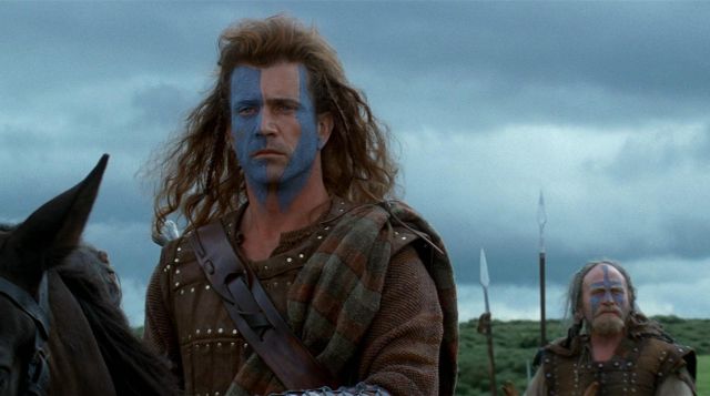 The costume of William Wallace (Mel Gibson) in Braveheart