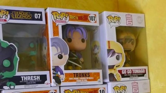 The funko pop Trunks in Dragon Ball Z Ptikouik in the video MY ENTIRE COLLECTION OF FUNKO POP !!