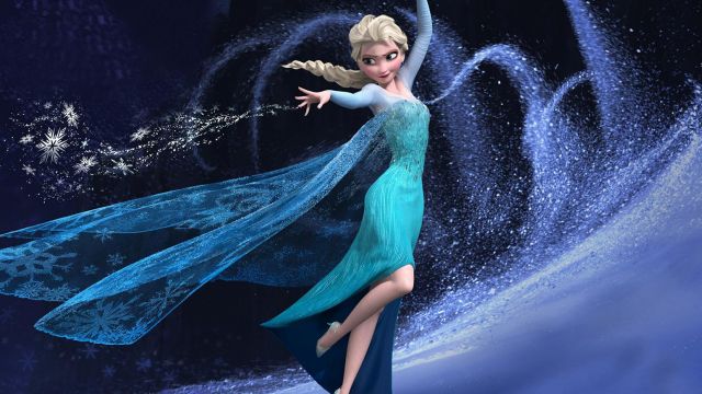 La réplique de la robe de Elsa (Idina Menzel) dans La Reine des neiges