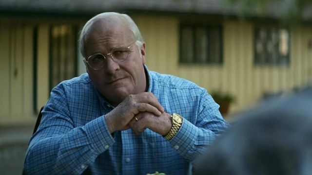 La montre Rolex en or portée par Dick Cheney (Christian Bale) dans Vice