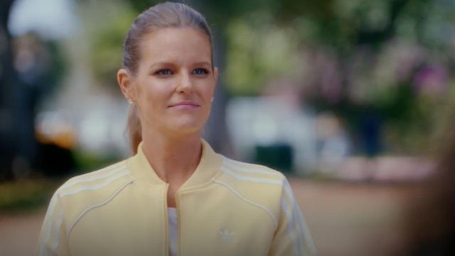 Yellow Adidas Originals Track Jacket worn by Honey (Chelsey Crisp) as seen in Fresh Off The Boat S05E06
