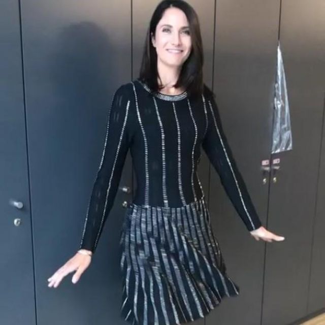 La robe en maille de Clélie Mathias sur le compte instagram de @cleliemathias