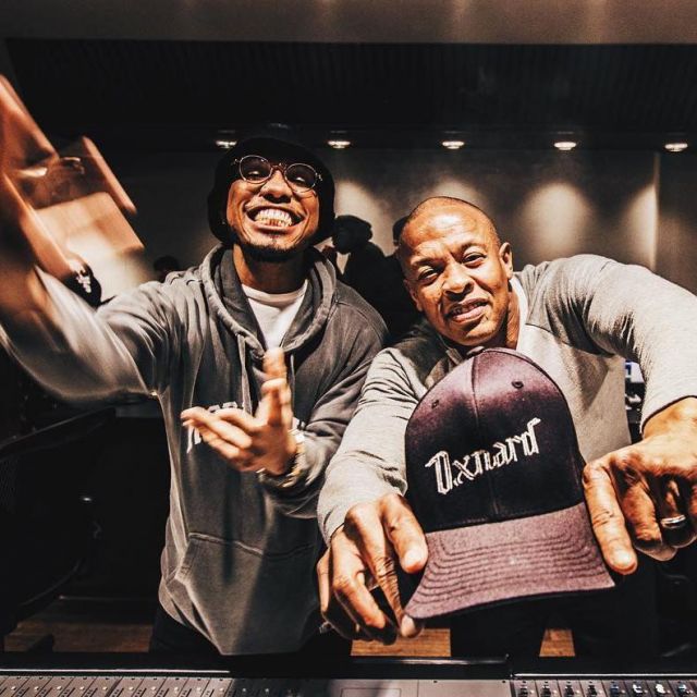 Oxnard City California Snapback Hat Cap Black worn by Dr. Dre on his Instagram account @drdre