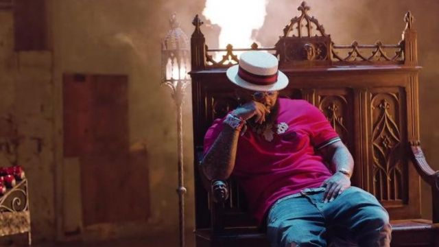 The polo Gucci worn by Kevin Gates in the clip I'm Not Goin' in Gucci Mane