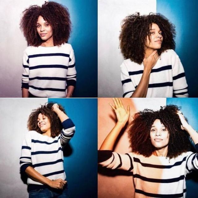 Le pull à rayures de Stéfi Celma (Dix pour cent) sur son compte Instagram @steficelma