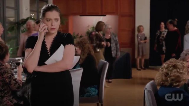 Herve Leger Crepe Bandage Dress worn by Rebecca Bunch (Rachel Bloom) as seen in Crazy Ex-Girlfriend S04E07
