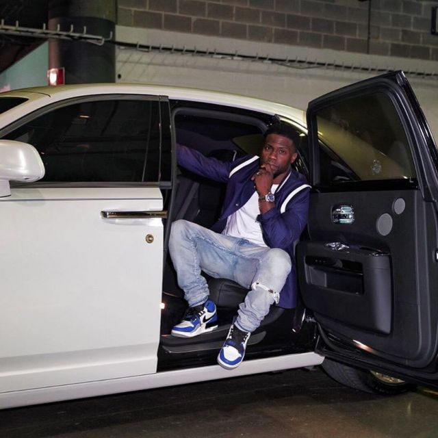 Nike Air Jordan 1 Retro "Game Royal" sneakers worn by Kevin Hart on his Instagram account @kevinhart4real