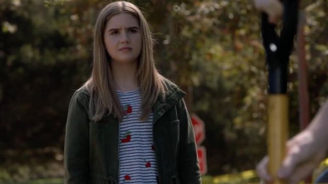 Cherries Stripe Tee of Dylan DiMeo (Kyla Kenedy) in Speechless (S03E08)