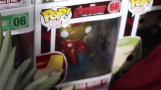 The Figurine FunKo Pop Iron Man in the YouTube video, "ALL OUR POP FUNKO !"