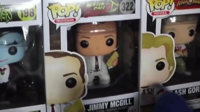 La figura FunKo Pop de Jimmy McGill en el video de YouTube "ALL OUR FUNKO POP!"