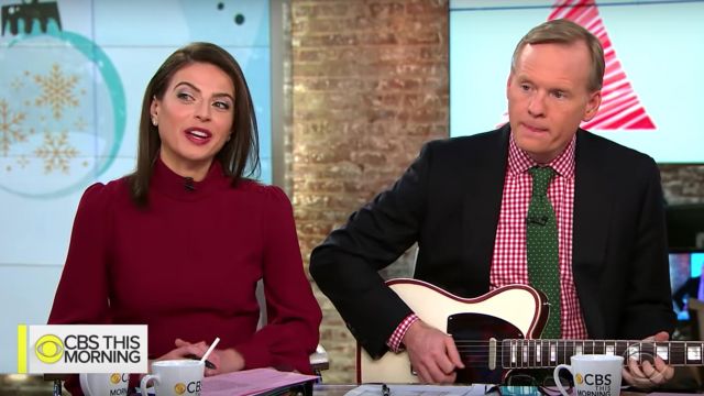 Proenza Schouler Ballon Manches en Crêpe Mini Robe portée par Bianna Golodryga sur CBS, Ce Matin, Déc. 21, 2018