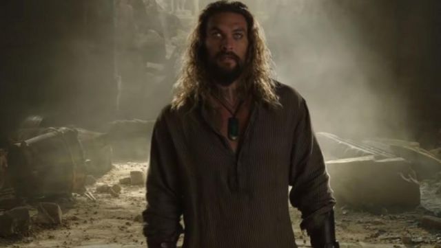 Striped Brown shirt worn by Arthur (Jason Momoa) during Sicily scenes in Aquaman