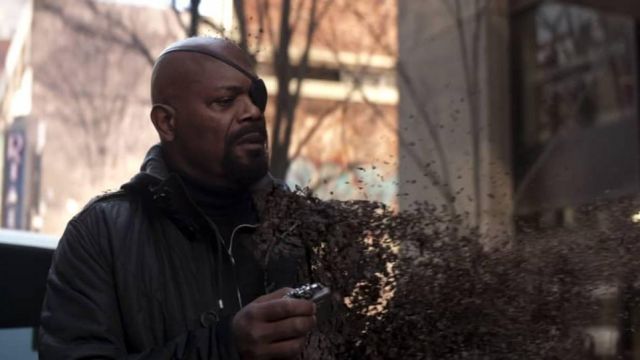 Le pager de Nick Fury (Samuel L. Jackson) dans Avengers : Infinity War