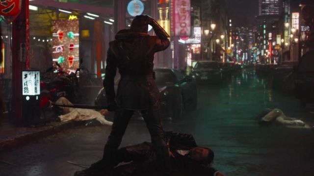 Le masque de Haw­keye Ro­nin (Je­remy Ren­ner) dans Aven­gers : End­game