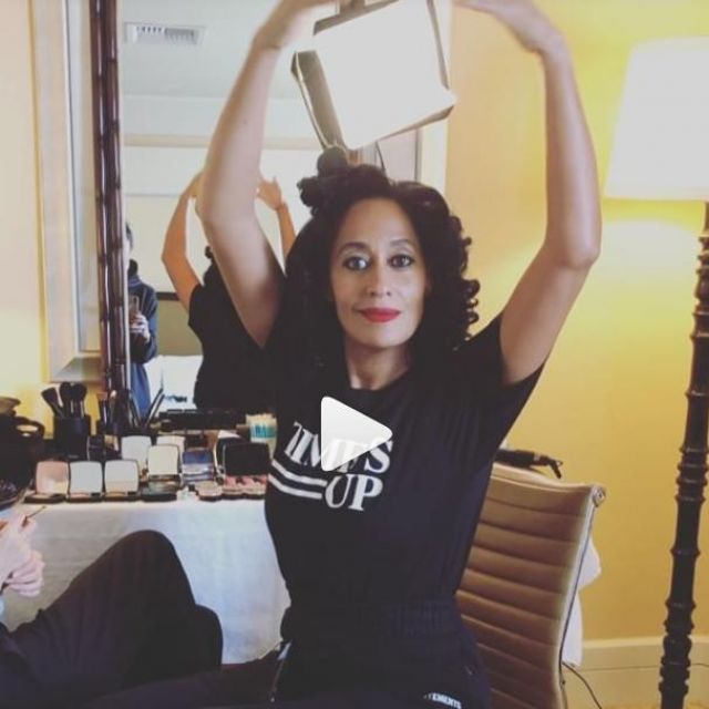 The t-shirt Time s up Tracee Ellis Ross on her account Instagram @traceeellisross