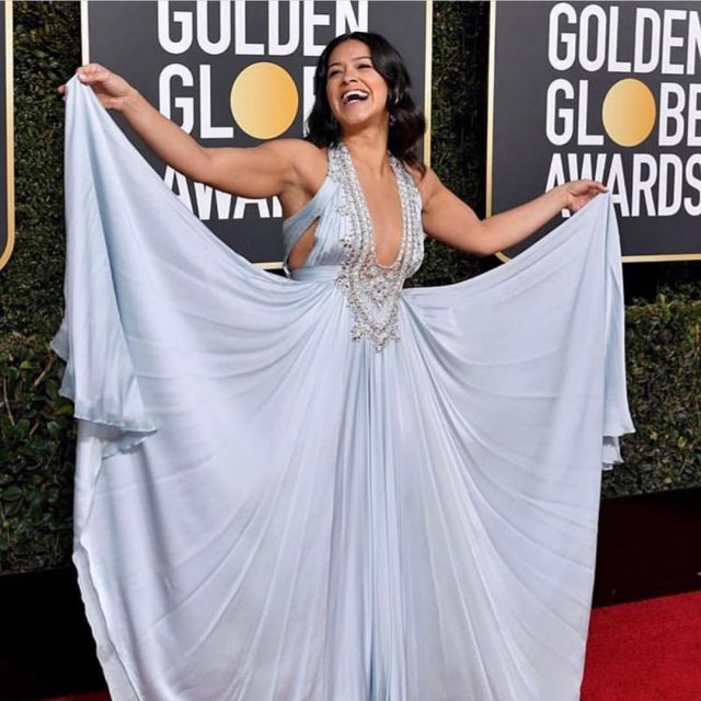 The long dress blue Gina Rodriguez on the account instagram of @hereisgina