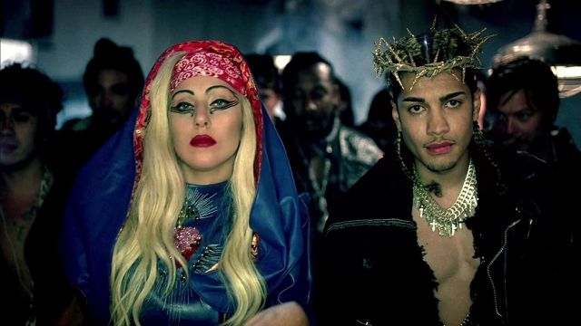 Rick Gonzalez's crown by Marianna Harutunian as seen in the music video Judas by Lady Gaga