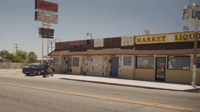 Pat's Liquor Store in Rosamond, CA next to the fictional Pancho's Bar as seen in Captain Marvel