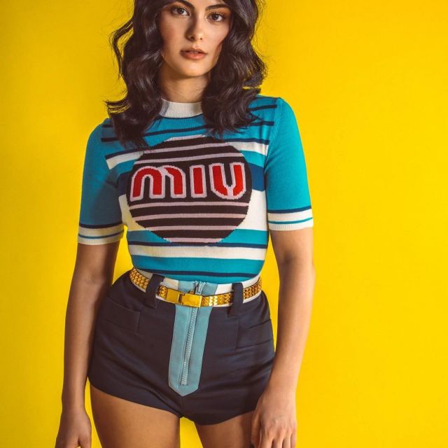 Shorts High Waist Miu Miu by Camila Mendes on the account instagram @camimendes