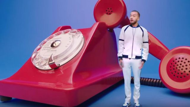 Jacket starter white broken by Commune de Paris worn by Oli in the clip We also 2