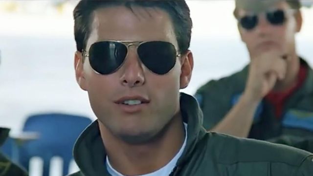 Gold Framed Aviator Sunglasses Worn By Maverick Tom Cruise In Top Gun Spotern
