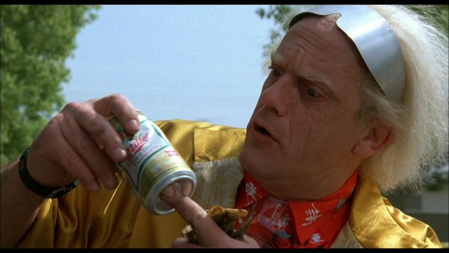 Miller Brand of Dr. Emmett Brown (Christopher Lloyd) in Back to the Future
