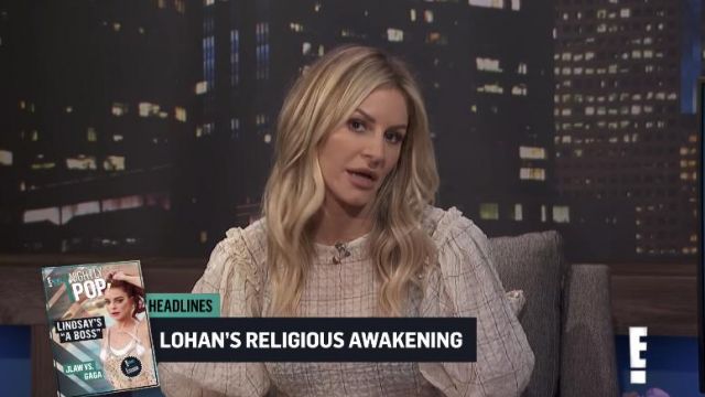 Isabel Marant Check Print Organza Dress worn by Morgan Stewart on E! News - Nightly Pop