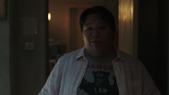 The striped shirt of Ned (Jacob Batalon) in Spider-Man: Far from Home