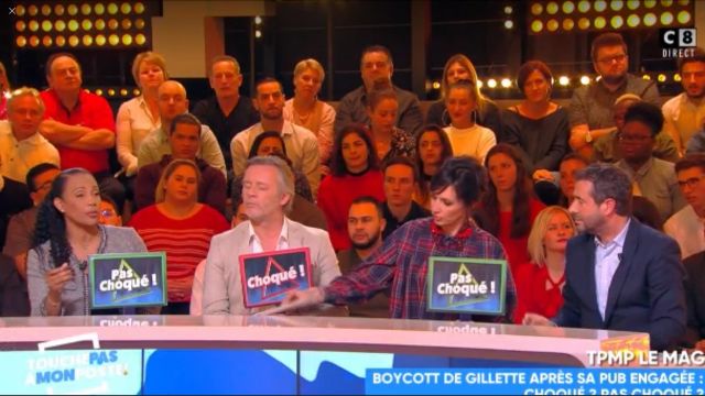 La camisa a cuadros usada por Géraldine Maillet en Touche pas à mon poste