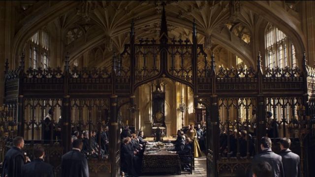 Divinity School at the University of Oxford, UK hosting Elizabeth's Court as seen in Mary Queen of Scots