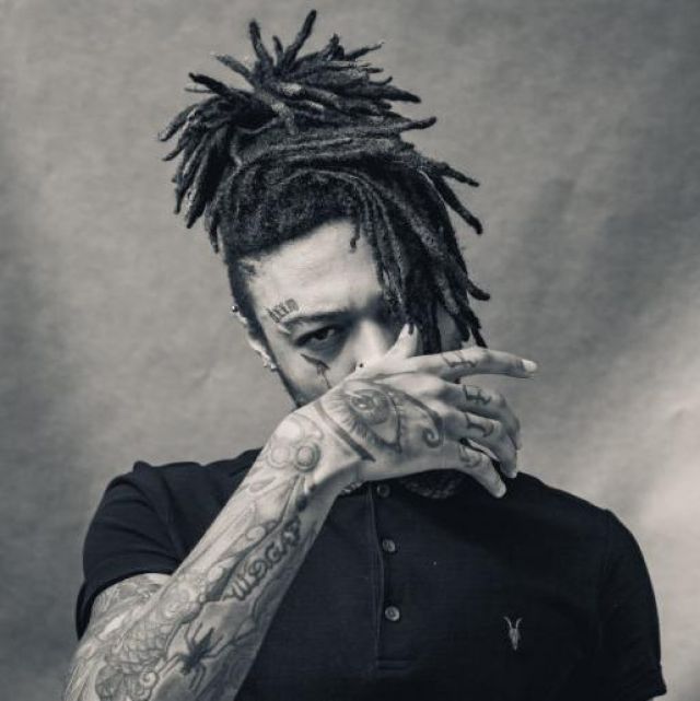 AllSaints Baytown Slim Fit Polo worn by Scarlxrd on his Instagram account